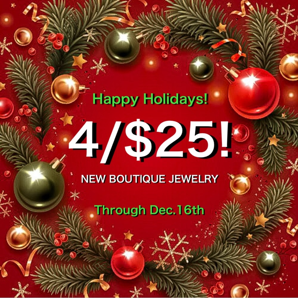 Any 4/$25! Gold Hearts w/Drop Crystal Earrings - Picture 8 of 8